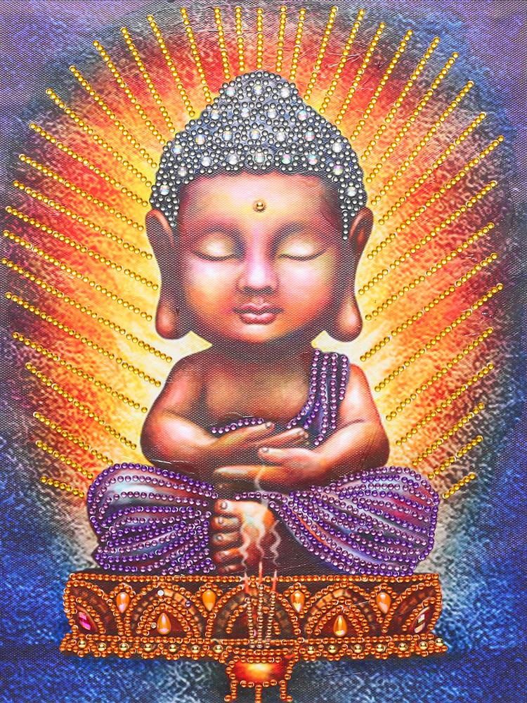 Vector Illustration Praying Little Buddhist Baby Stock Vector (Royalty  Free) 393682159 | Shutterstock